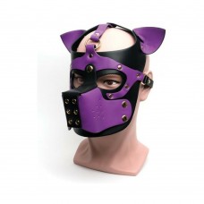 665 Bondage Pup Hood - O/s Black/purple 665 Bondage Pup Hood - O/s Black/purple