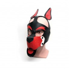 665 Playful Pup Hood - O/s Black/white/red 665 Playful Pup Hood - O/s Black/white/red