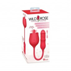 Wild Rose Licking & Thrusting Vibrator - Red Wild Rose Licking & Thrusting Vibrator - Red