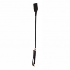 18" PU Golden Tip Riding Crop Black