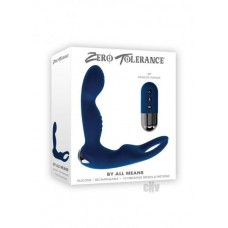 Zero Tolerance By All Means Rechargeable Vibrating Prostate Vibrator With Remote Silicone Blue