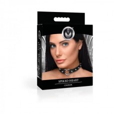 Master Series Spiked Heart Choker Black Master Series Spiked Heart Choker Black