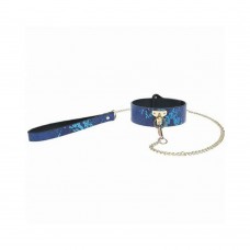 Ouch! Florence Collection Collar With Leash Blue Ouch! Florence Collection Collar With Leash Blue