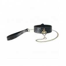 Ouch! Florence Collection Collar With Leash Black Ouch! Florence Collection Collar With Leash Black
