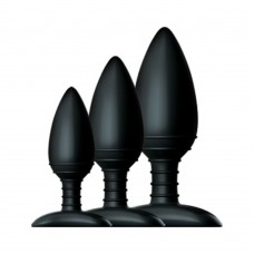 Nexus Butt Plug Trio 3 Butt Plugs Black Nexus Butt Plug Trio 3 Butt Plugs Black