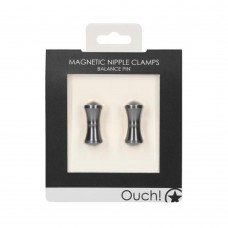 Ouch Magnetic Nipple Clamps - Balance Pin - Grey