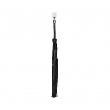 Sparkling Round Metal Handle Leather Flogger