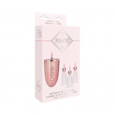 Automatic Rechargeable Clitoral & Nipple Pump Set - Large - Pink