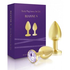 Rianne S Booty Plug Set 2X Metal Gold Rianne S Booty Plug Set 2X Metal Gold