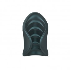 MAN WAN Starter Travel Size Silicone Vibrating Masturbator Pine Grey