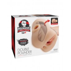 PDX Plus Double Pounder Vibrating Squeeze Stroker - Light