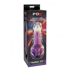 PDX Elite ViewTube XXL See-Thru EZ-Grip LED Stroker - Clear