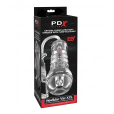 PDX Elite ViewTube Vac XXL Pump See-Thru EZ-Grip Pump Stroker - Clear