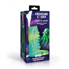 Creature Cocks Tentacle Squirting Silicone Penis Enhancer - Green