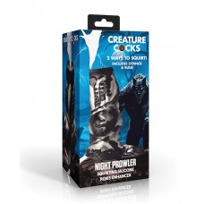 Creature Cocks Night Prowler Squirting Silicone Penis Enhancer - Silver