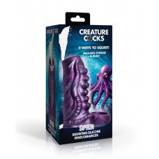 Creature Cocks Tentacle Squirting Silicone Penis Enhancer - Purple
